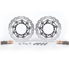 COPPIA DISCHI FRENO 320 KIT MAGGIORATO ANTERIORE DX + SX BRAKING YAMAHA TMAX 560