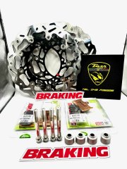 COPPIA DISCHI FRENO KIT MAGGIORATO ANTERIORE DX + SX BRAKING YAMAHA TMAX 530