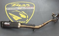 Gruppo completo 2-1 acciaio inox, con silenziatore SC1-R carbonio  Tmax 560 2020 2024  USATO