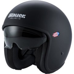 Casco Jet Blauer Pilot 1.1 Monochrome Nero Opaco