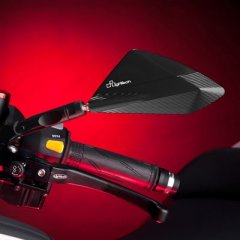  Specchi In Alluminio Yamaha T-Max / Nero opaco coppia